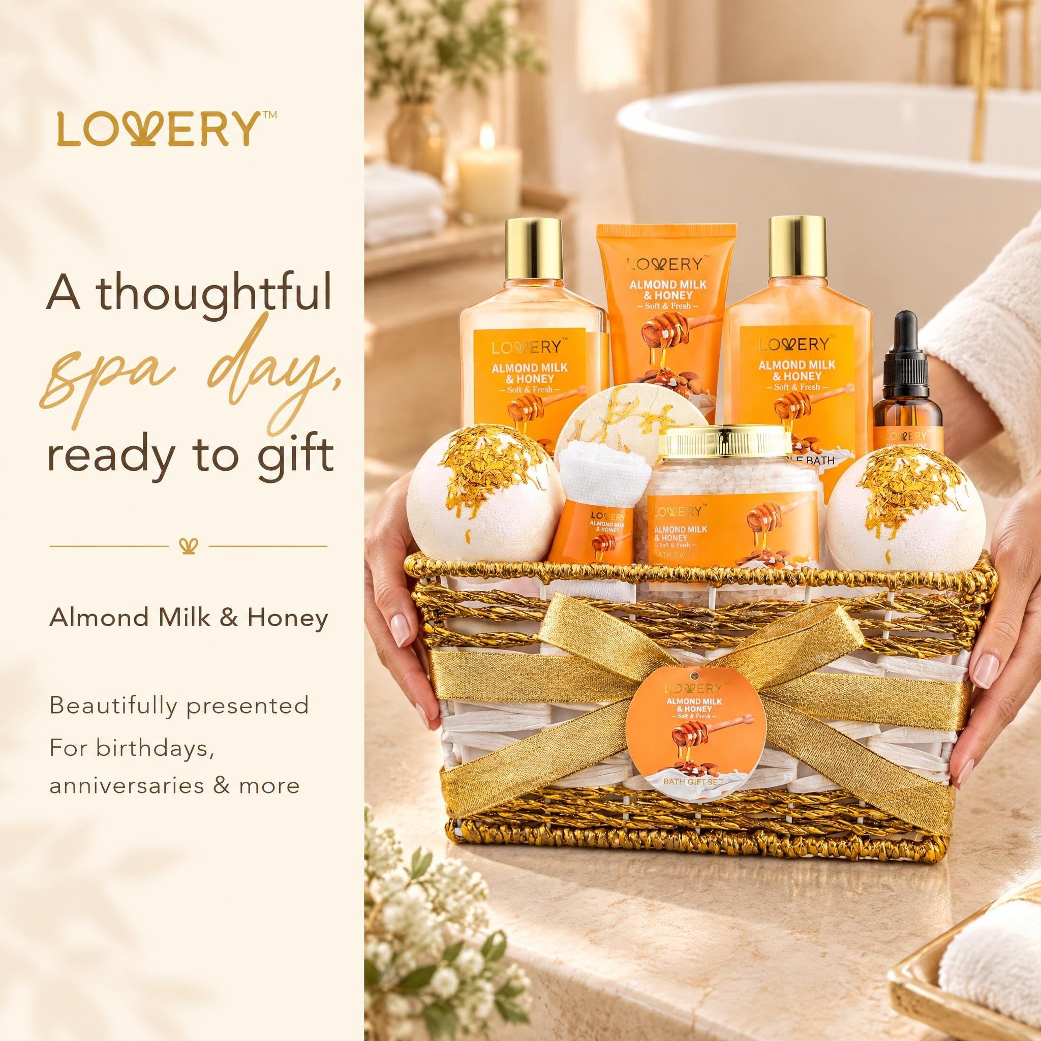 Amazon.com : Gifts for Women Gift Basket for Women - 10 Pc Almond